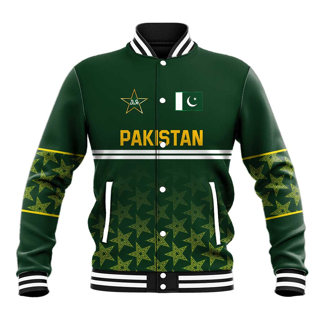 Custom Pakistan Men in Green Cricket-The Super Stars Baseball Jacket