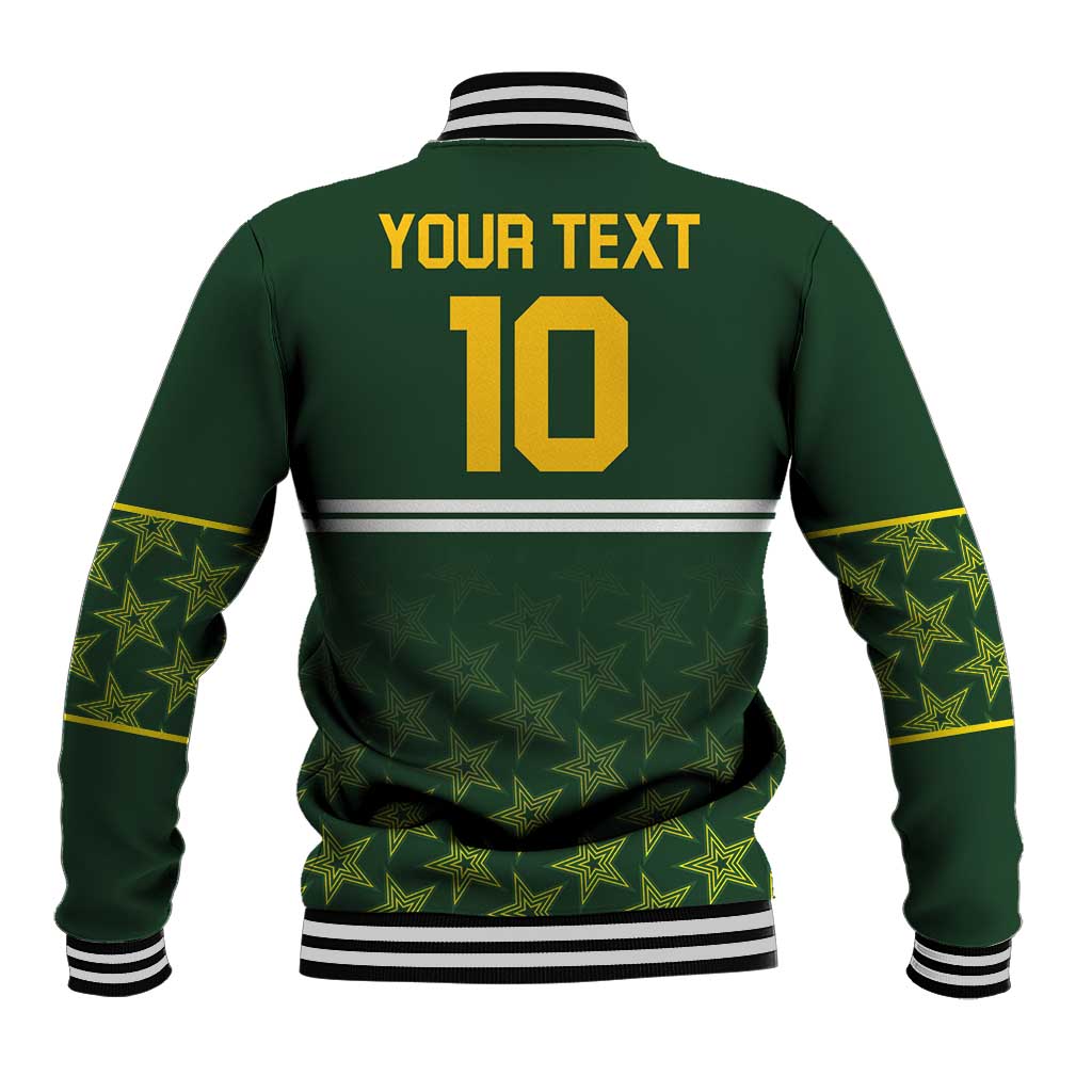 Custom Pakistan Men in Green Cricket-The Super Stars Baseball Jacket