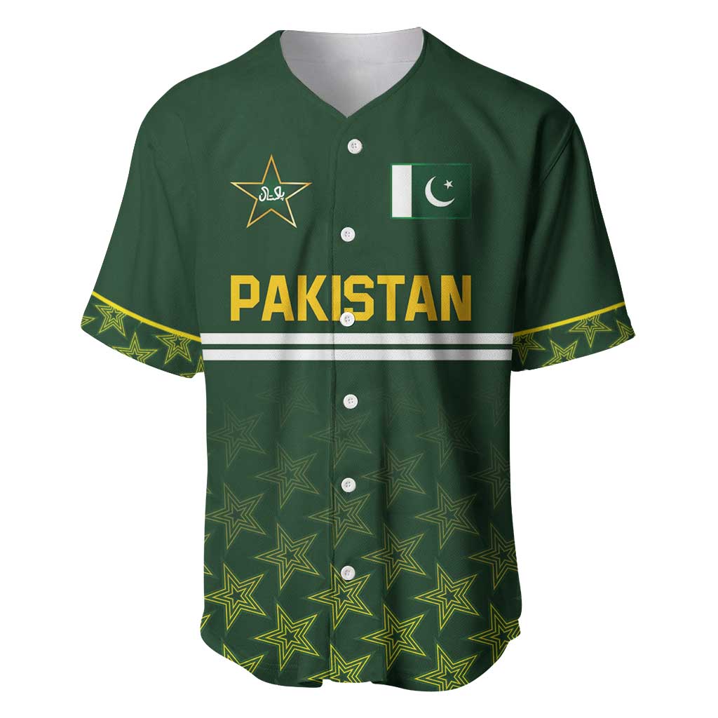 Custom Pakistan Men in Green Cricket-The Super Stars Baseball Jersey