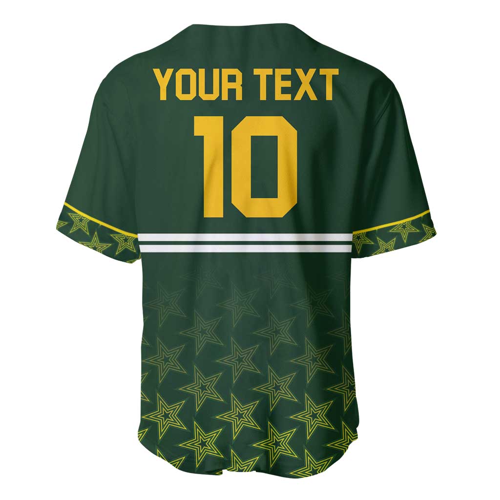 Custom Pakistan Men in Green Cricket-The Super Stars Baseball Jersey