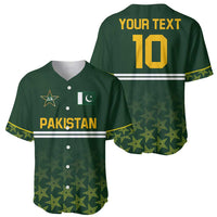 Custom Pakistan Men in Green Cricket-The Super Stars Baseball Jersey