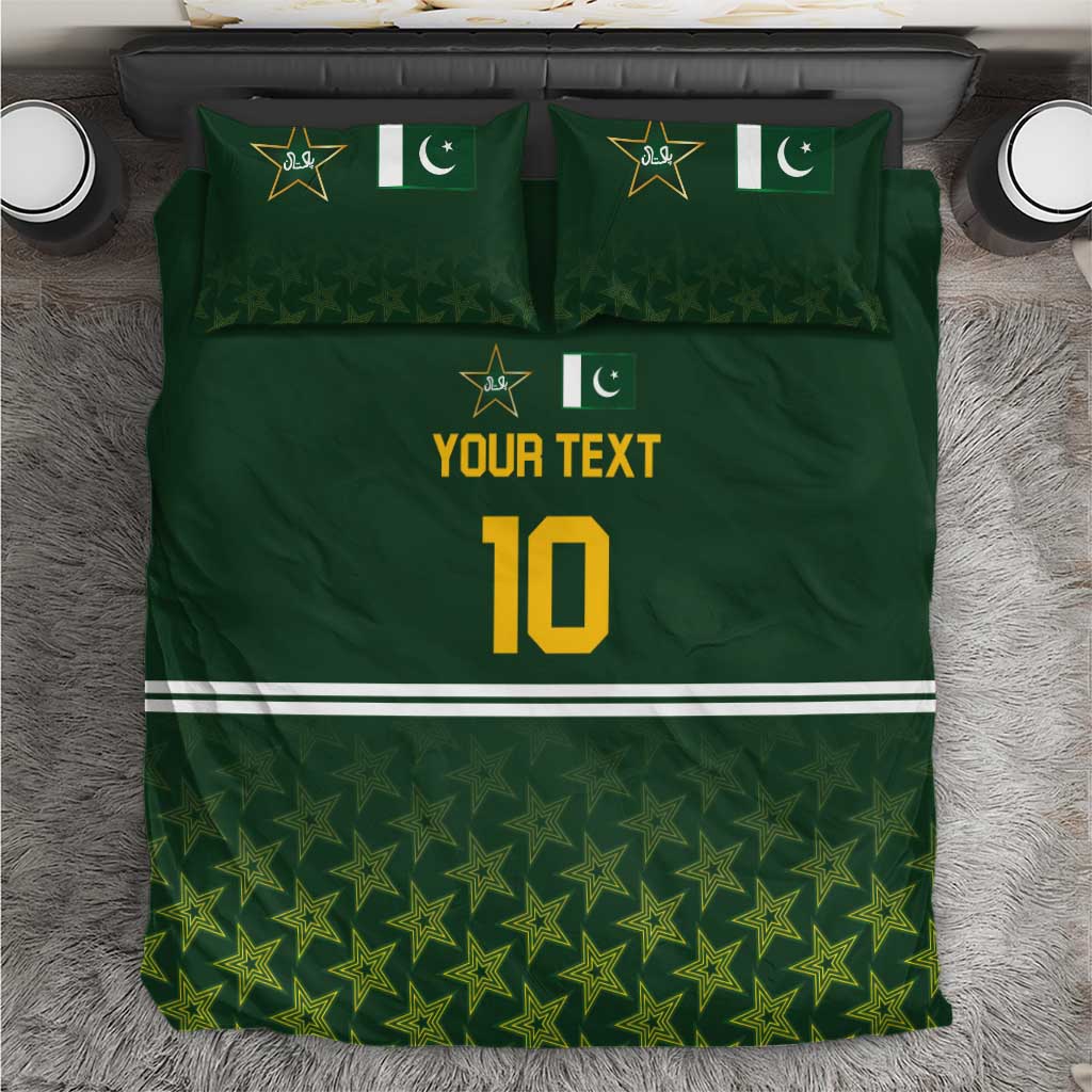 Custom Pakistan Men in Green Cricket-The Super Stars Bedding Set