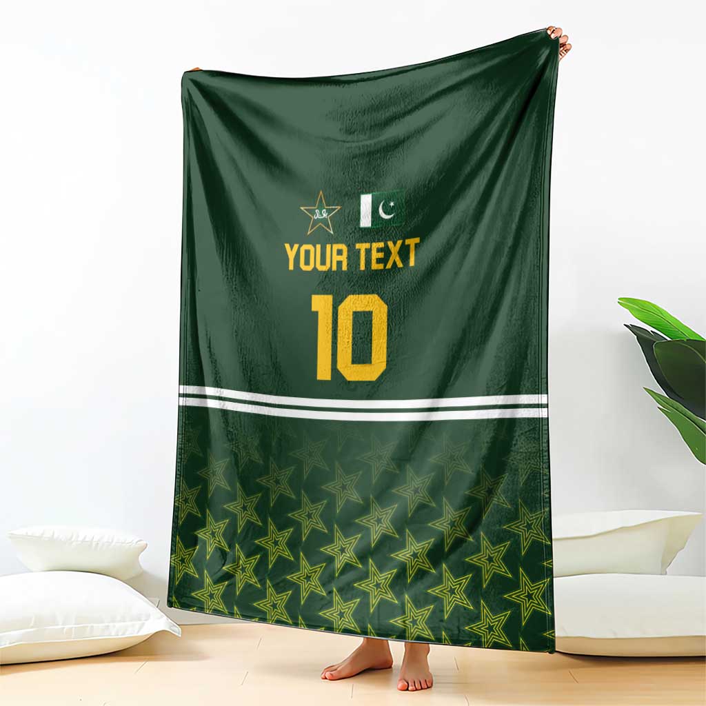 Custom Pakistan Men in Green Cricket-The Super Stars Blanket