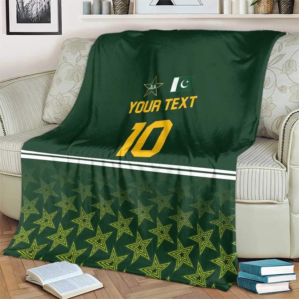 Custom Pakistan Men in Green Cricket-The Super Stars Blanket