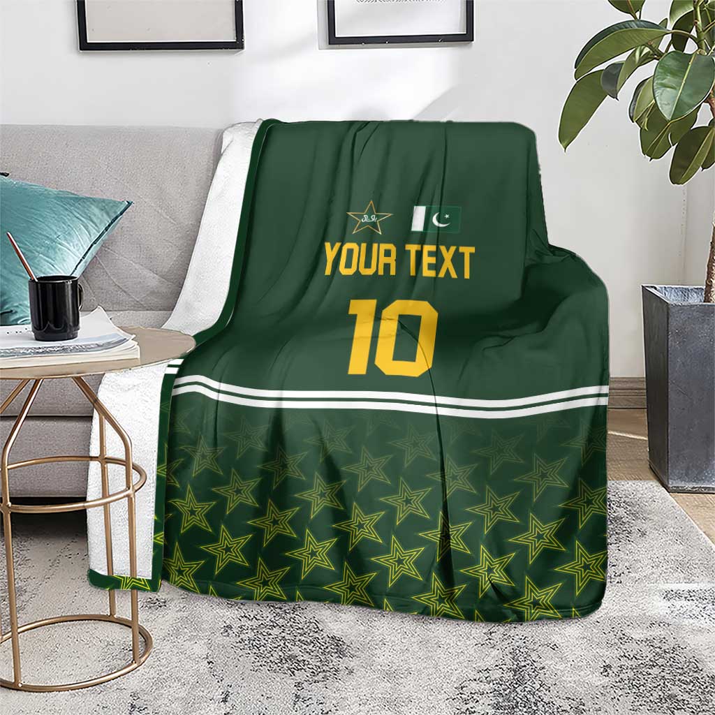 Custom Pakistan Men in Green Cricket-The Super Stars Blanket