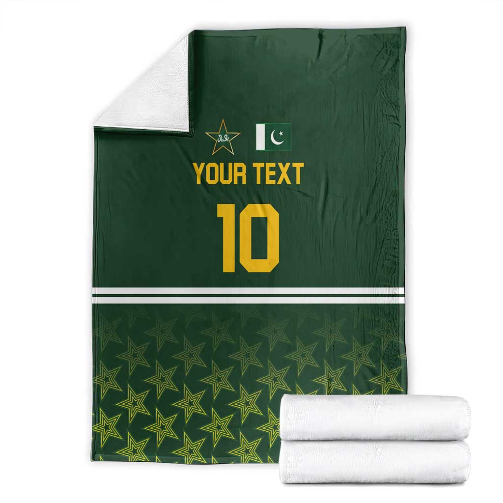 Custom Pakistan Men in Green Cricket-The Super Stars Blanket