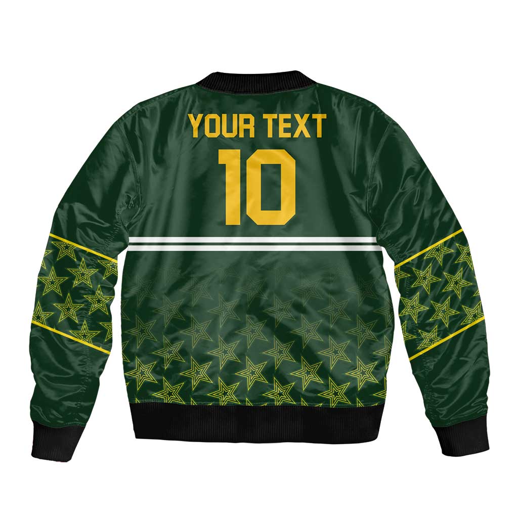 Custom Pakistan Men in Green Cricket-The Super Stars Bomber Jacket