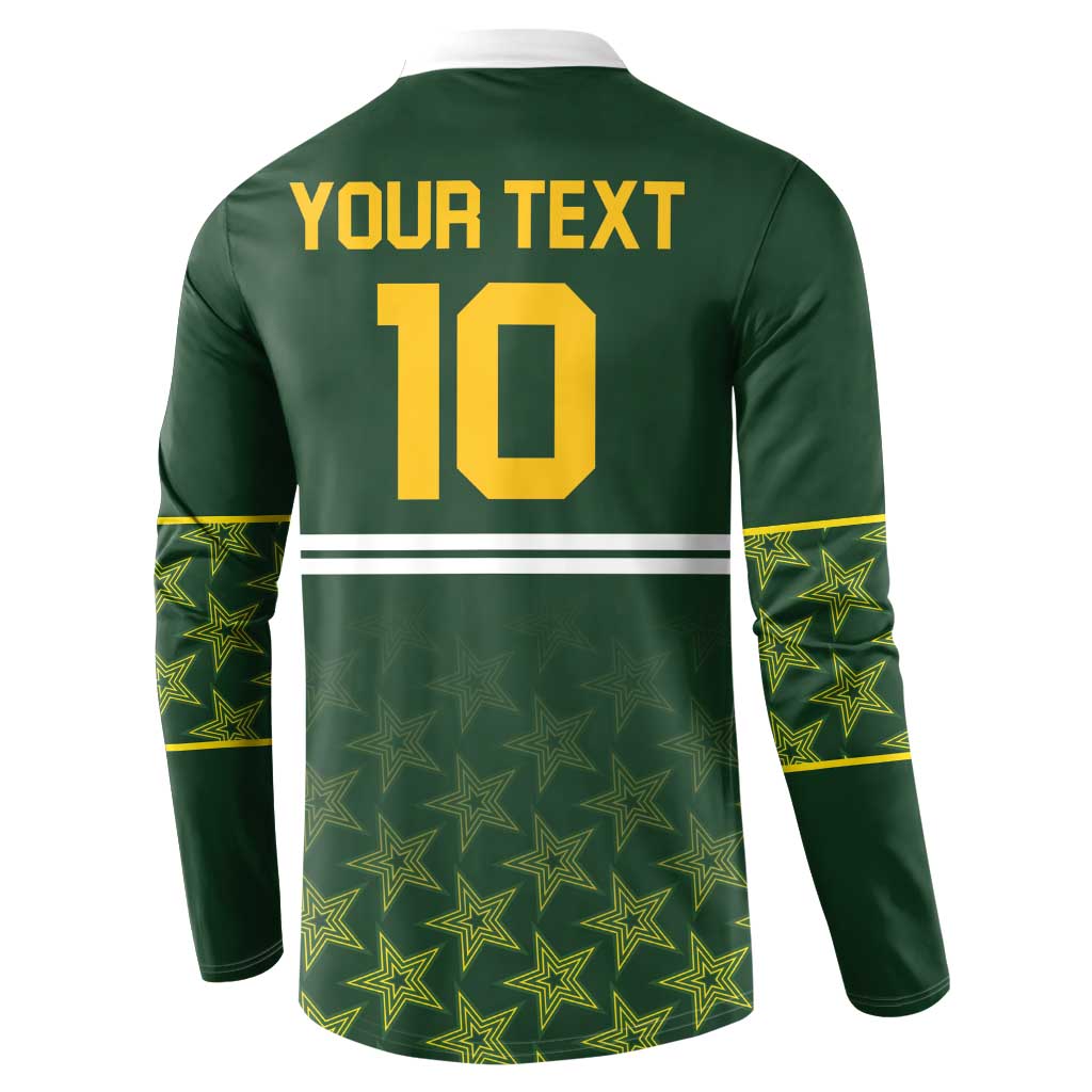 Custom Pakistan Men in Green Cricket-The Super Stars Button Sweatshirt