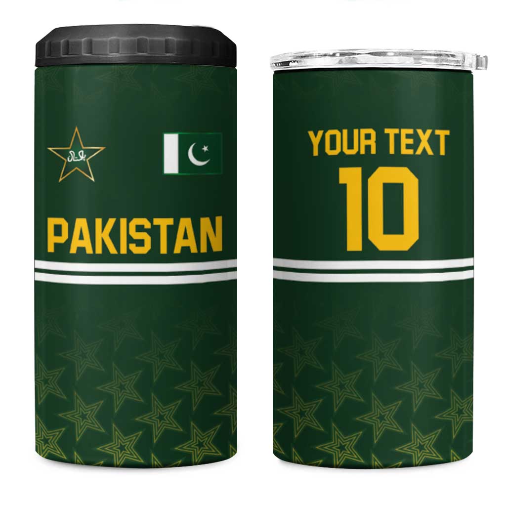 Custom Pakistan Men in Green Cricket-The Super Stars 4 in 1 Can Cooler Tumbler