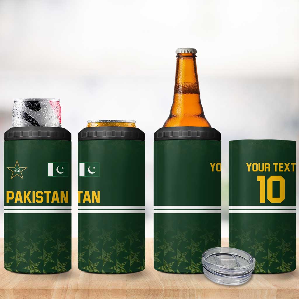 Custom Pakistan Men in Green Cricket-The Super Stars 4 in 1 Can Cooler Tumbler