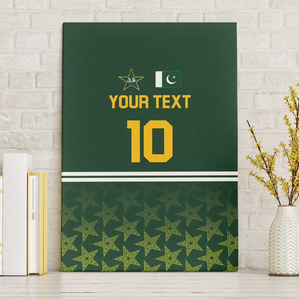 Custom Pakistan Men in Green Cricket-The Super Stars Canvas Wall Art