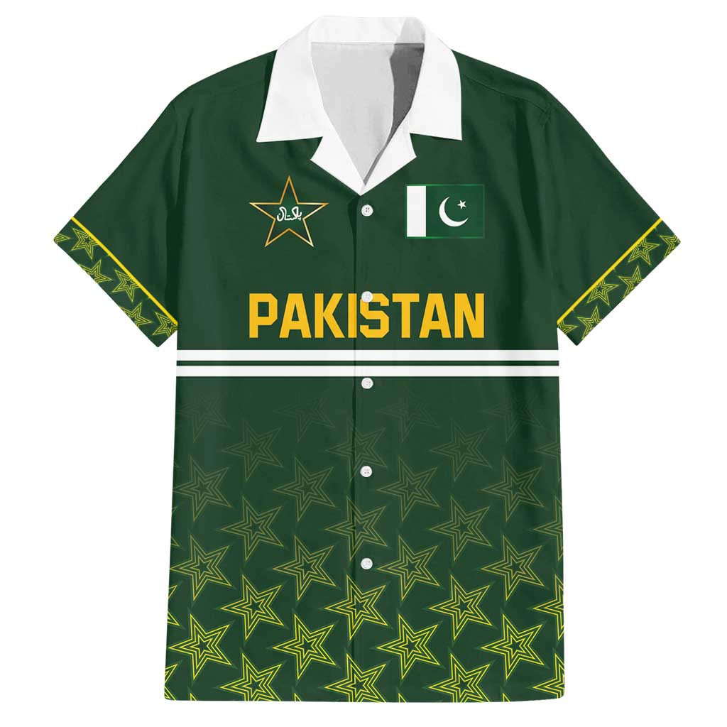 Custom Pakistan Men in Green Cricket-The Super Stars Family Matching Long Sleeve Bodycon Dress and Hawaiian Shirt