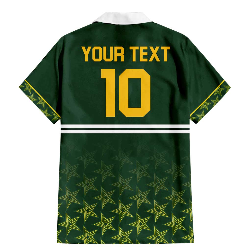 Custom Pakistan Men in Green Cricket-The Super Stars Family Matching Mermaid Dress and Hawaiian Shirt