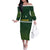 Custom Pakistan Men in Green Cricket-The Super Stars Family Matching Off The Shoulder Long Sleeve Dress and Hawaiian Shirt