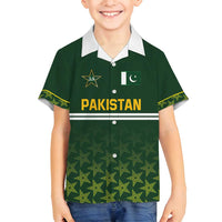 Custom Pakistan Men in Green Cricket-The Super Stars Family Matching Off Shoulder Maxi Dress and Hawaiian Shirt