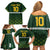 Custom Pakistan Men in Green Cricket-The Super Stars Family Matching Off Shoulder Short Dress and Hawaiian Shirt