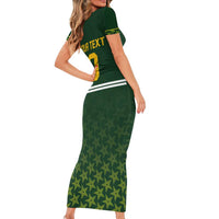 Custom Pakistan Men in Green Cricket-The Super Stars Family Matching Short Sleeve Bodycon Dress and Hawaiian Shirt