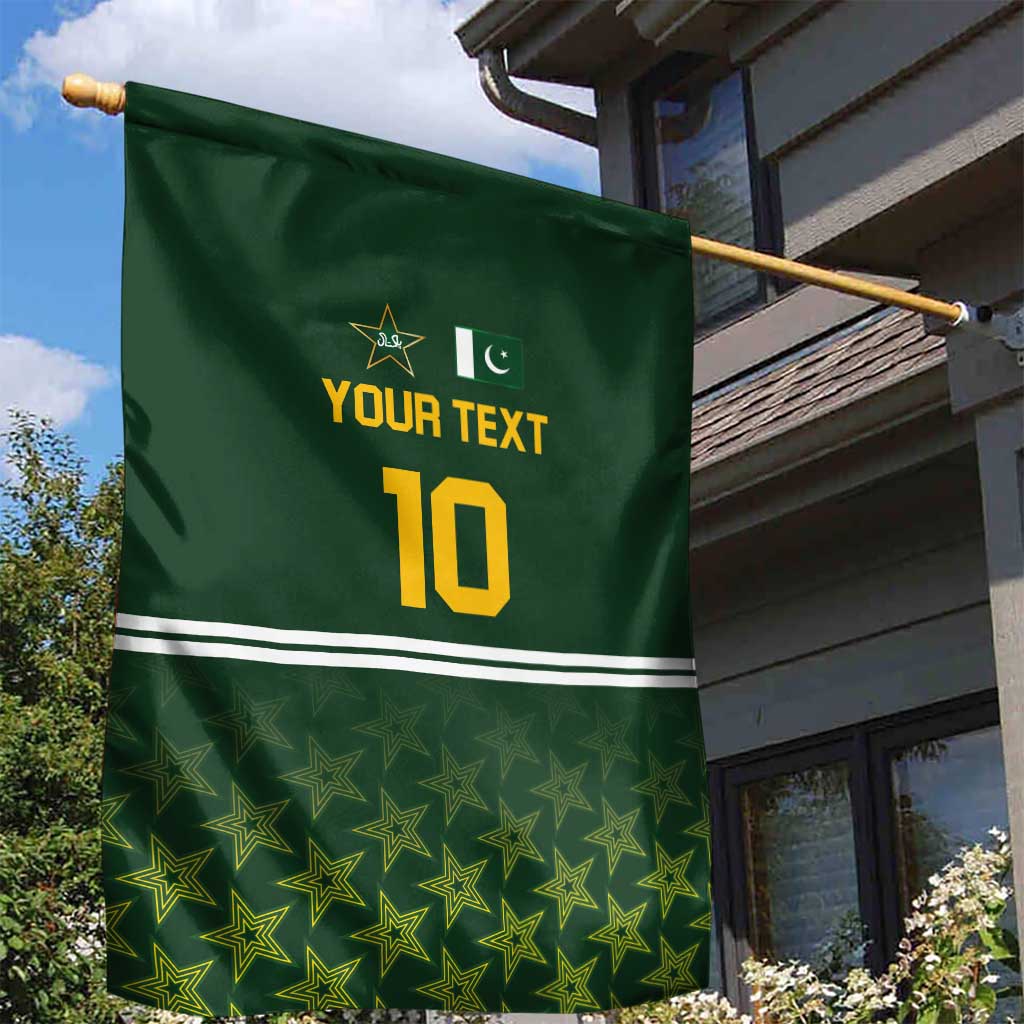 Custom Pakistan Men in Green Cricket-The Super Stars Garden Flag