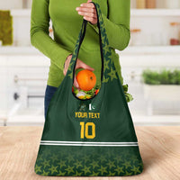 Custom Pakistan Men in Green Cricket-The Super Stars Grocery Bag