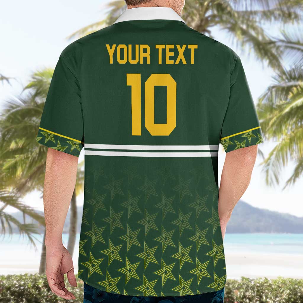 Custom Pakistan Men in Green Cricket-The Super Stars Hawaiian Shirt