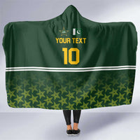 Custom Pakistan Men in Green Cricket-The Super Stars Hooded Blanket