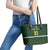 Custom Pakistan Men in Green Cricket-The Super Stars Leather Tote Bag