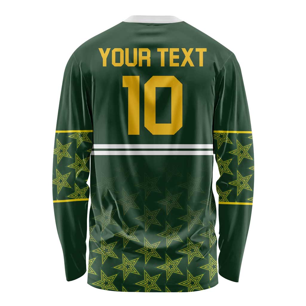 Custom Pakistan Men in Green Cricket-The Super Stars Long Sleeve Shirt