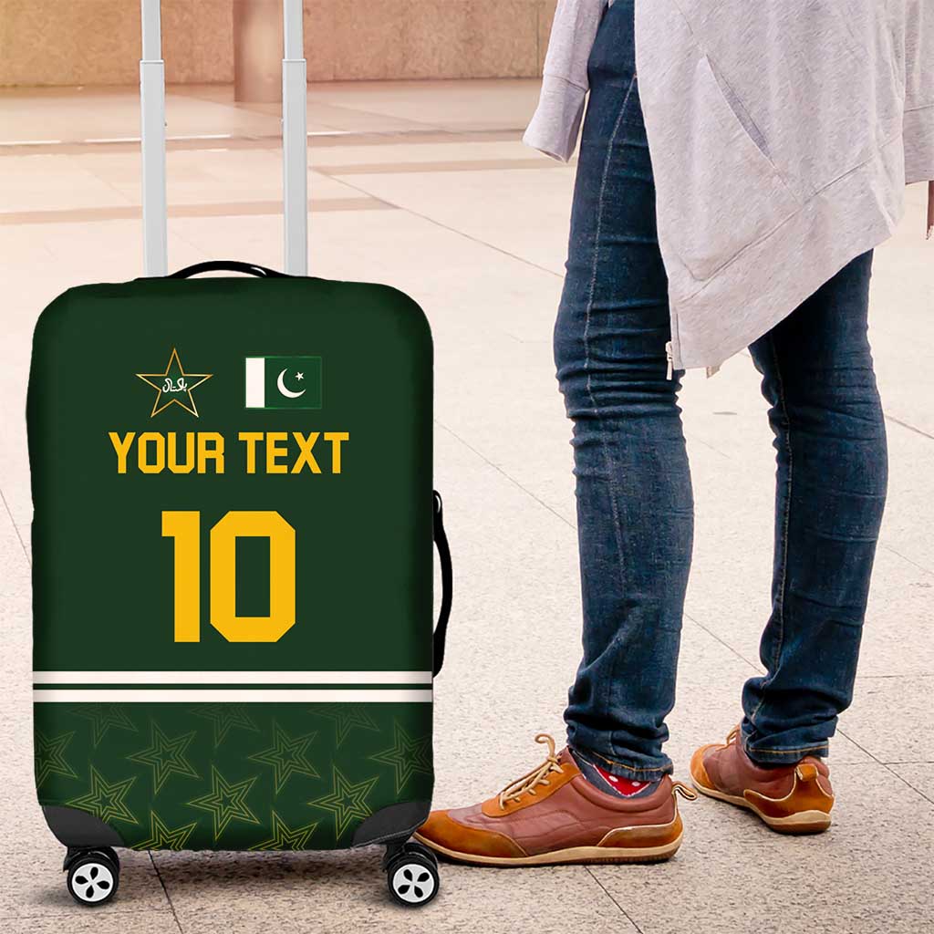Custom Pakistan Men in Green Cricket-The Super Stars Luggage Cover