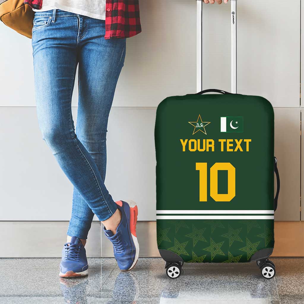 Custom Pakistan Men in Green Cricket-The Super Stars Luggage Cover