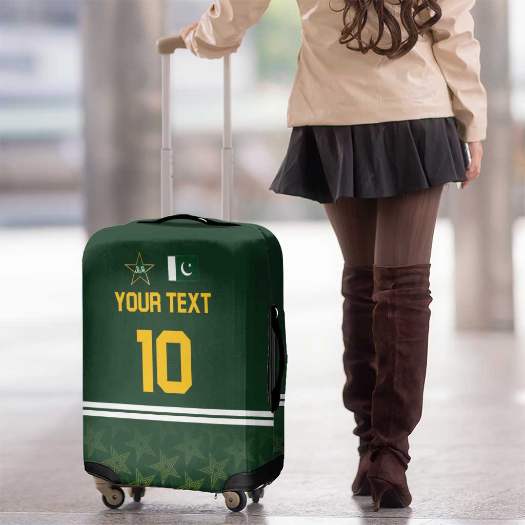 Custom Pakistan Men in Green Cricket-The Super Stars Luggage Cover