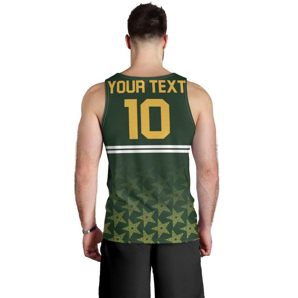 Custom Pakistan Men in Green Cricket-The Super Stars Men Tank Top