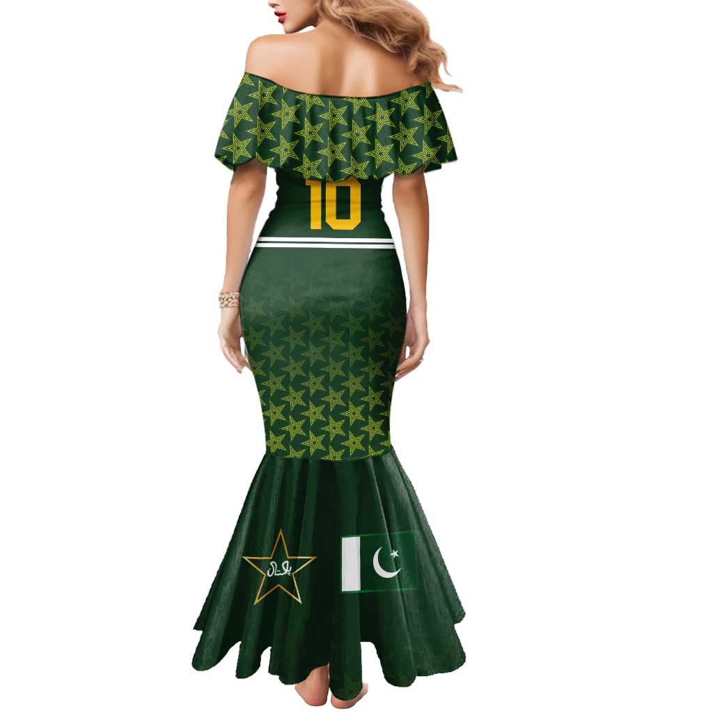 Custom Pakistan Men in Green Cricket-The Super Stars Mermaid Dress