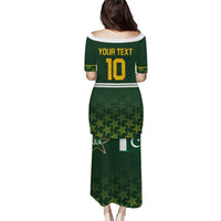 Custom Pakistan Men in Green Cricket-The Super Stars Puletasi