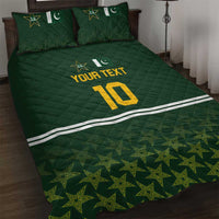 Custom Pakistan Men in Green Cricket-The Super Stars Quilt Bed Set