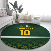 Custom Pakistan Men in Green Cricket-The Super Stars Round Carpet