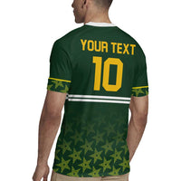 Custom Pakistan Men in Green Cricket-The Super Stars Rugby Jersey