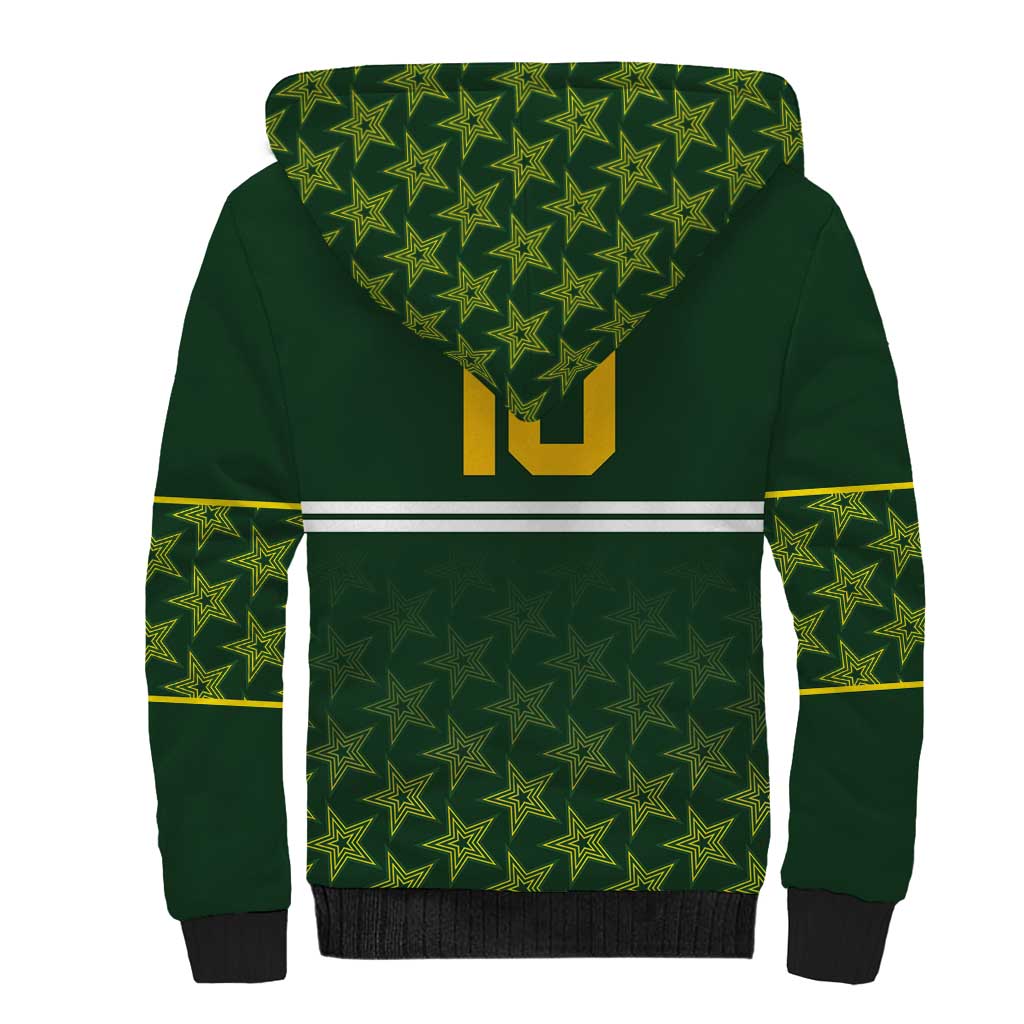Custom Pakistan Men in Green Cricket-The Super Stars Sherpa Hoodie