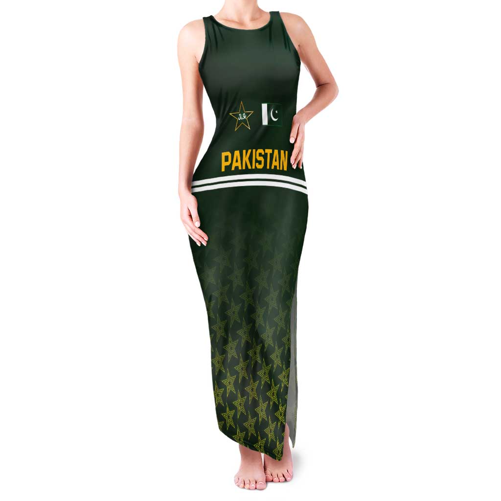 Custom Pakistan Men in Green Cricket-The Super Stars Tank Maxi Dress