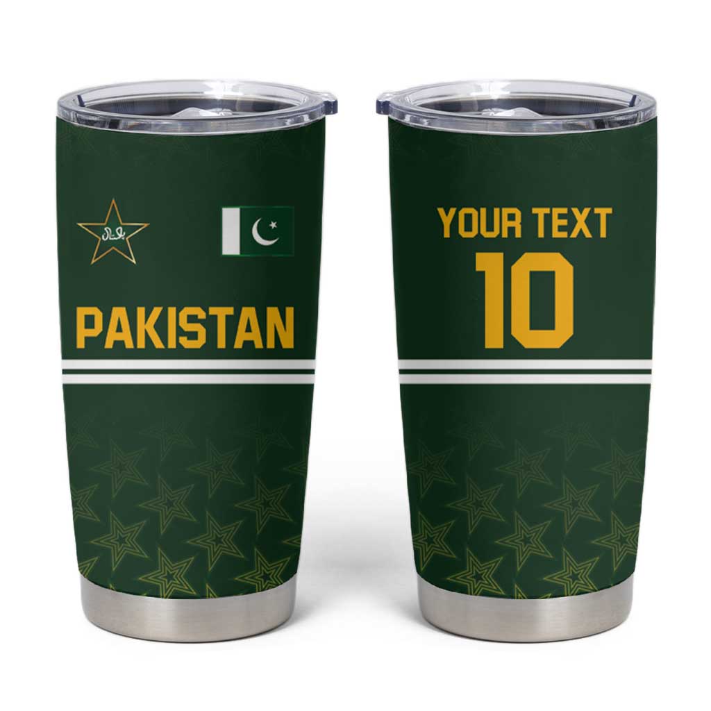 Custom Pakistan Men in Green Cricket-The Super Stars Tumbler Cup