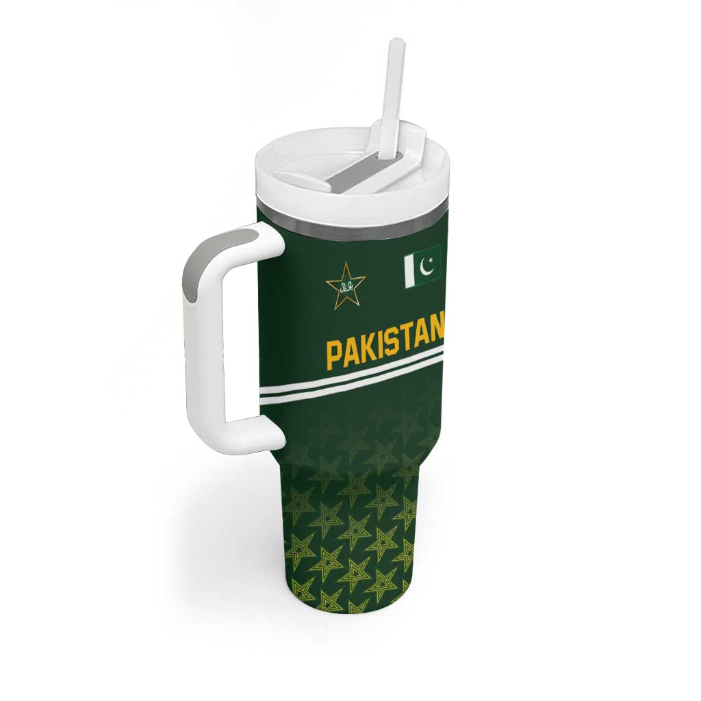 Custom Pakistan Men in Green Cricket-The Super Stars Tumbler With Handle