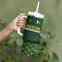 Custom Pakistan Men in Green Cricket-The Super Stars Tumbler With Handle