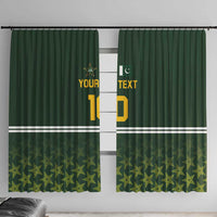 Custom Pakistan Men in Green Cricket-The Super Stars Window Curtain