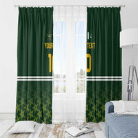 Custom Pakistan Men in Green Cricket-The Super Stars Window Curtain