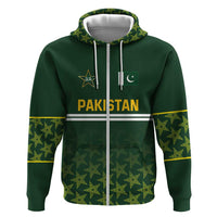 Custom Pakistan Men in Green Cricket-The Super Stars Zip Hoodie