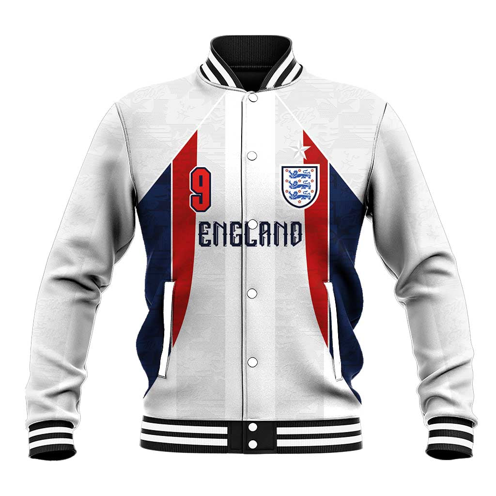Custom England Football Baseball Jacket Retro-Modern Combination Style