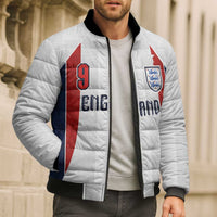 Custom England Football Bomber Puffer Jacket Retro-Modern Combination Style