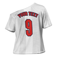 Custom England Football Cross Shoulder Shirt Retro-Modern Combination Style