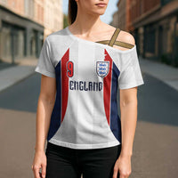 Custom England Football Cross Shoulder Shirt Retro-Modern Combination Style