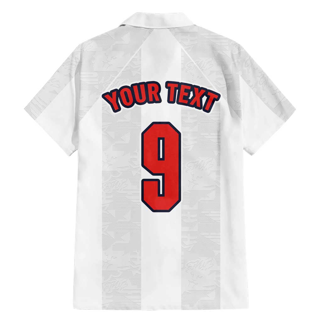 Custom England Football Hawaiian Shirt Retro-Modern Combination Style