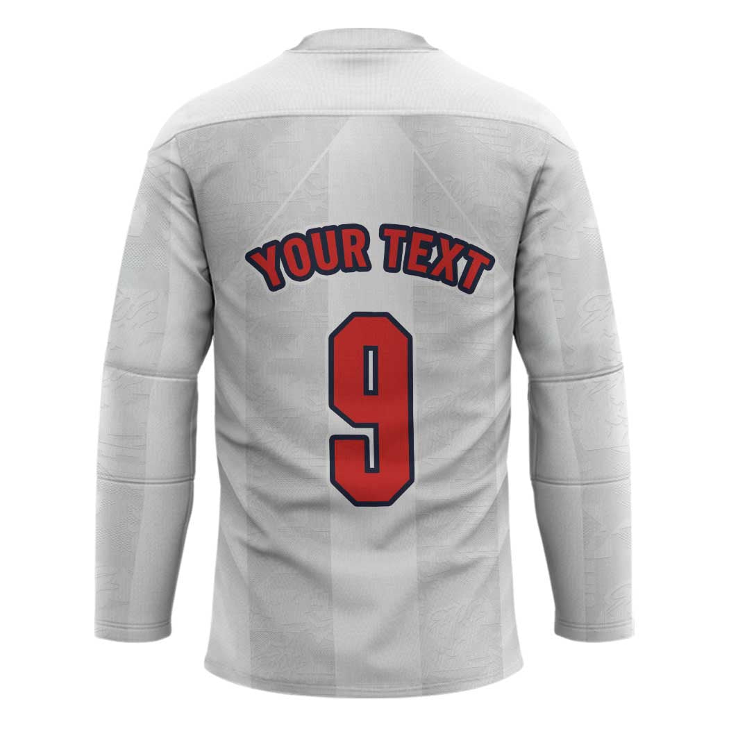 Custom England Football Hockey Jersey Retro-Modern Combination Style